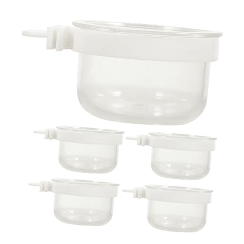 VILLFUL 6pcs Vogelfutternäpfe Papageienkäfig-zubehör Acryl Vogelfutterbehälter Wasserspender Für Große Vogelkäfige von VILLFUL