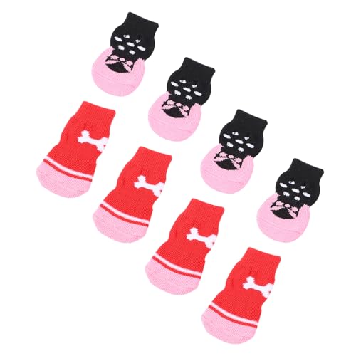 VILLFUL 8 Stück Haustiersocken Aus Wolle Für Hunde Pfotensocken Pfotenschutz – rutschfeste Hundesocken Hundesocken Weihnachtssocken rutschfeste Socken Greifer Hundesocken Warme von VILLFUL