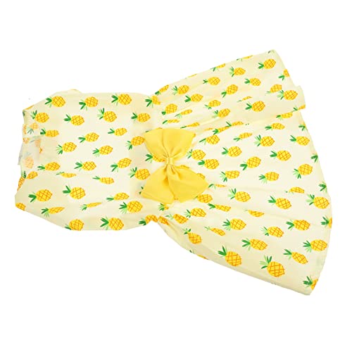 VILLFUL Ananas-Haustier-Kleid Hawaii-Haustierröcke kleines hundekleid Hawaii-Party-Haustier-Outfit hawaiianische Kleidung Welpenkleidung Hawaii-Party-Hundekleidung Welpenkostüm Polyester von VILLFUL