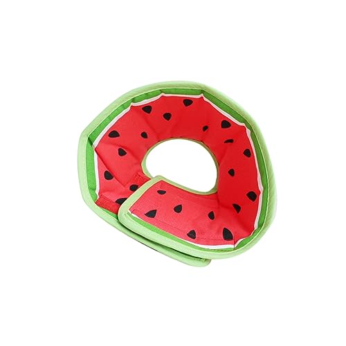 VILLFUL Halsband Für Hunde Aufblasbar Für Den Hals Von Haustieren Kratzmuster Obst Größe S Wassermelone von VILLFUL