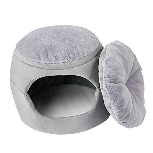 VILLFUL Warmes Nest Katzenbett Innen Haustier Schlafsack Halbgeschlossenes Weiches Sofa Für Kätzchen Und Hunde von VILLFUL