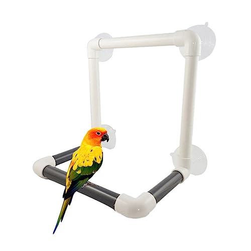 VILLFUL Halter Für Papageienständer Sittich Spielspielzeug Vogelständer Spielzeug Papageienbadbarsch Papageienbadewanne Papageien Barsch Vogel Stehen Papageienfensterbarsch Vogelstangen von VILLFUL