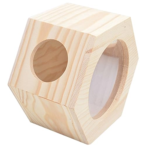 VILLFUL Mini Rattenkäfig Chinchilla Spielzeug Holz Hamster Schloss Multi-Layer Ratte von VILLFUL