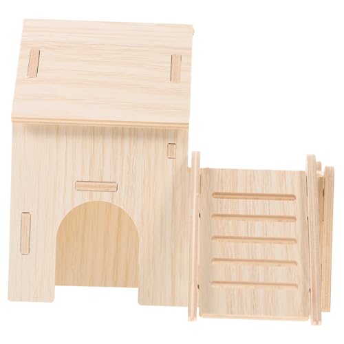 VILLFUL Hamster Holzhaus Für Kleintiere Versteck Und Nestplatz Für Meerschweinchen Und Kaninchen Perfektes Haustierkäfig Zubehör Aus Natürlichem Ideal Für Freilaufgehege Und von VILLFUL