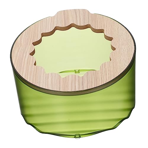 VILLFUL Hamster Toilette Hamster-leckereien Hamsterbadewanne Becken Aus Meerschweinchenhaut Hamsterversteck Klare Wanne Hamster-Sand-badewanne Gerbil Sandbad Schale Green Abs， von VILLFUL