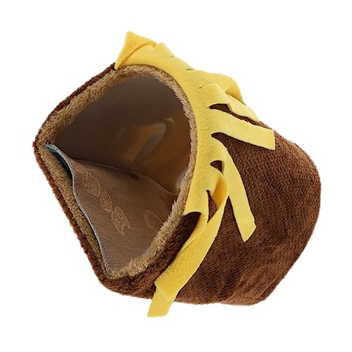 VILLFUL Hamster-tunnelnest Meerschweinchen Schläfer Meerschweinchen-Tunnel Hamsterrohr Warmer Plüschtunnel Tunnelbett Für Kleintiere Schlafhaus Für Kleine Haustiere Igelhaus Coffee Flanell von VILLFUL