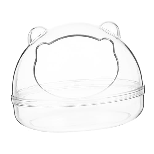 VILLFUL Hamsterbad Hamster klo Hamster sandbad Hamster Badebox transparentes Meerschweinchen-Badebecken Hamstersandbad Badewanne Behälter für Hamsterbäder meerschweinchen Toilette Plastik von VILLFUL