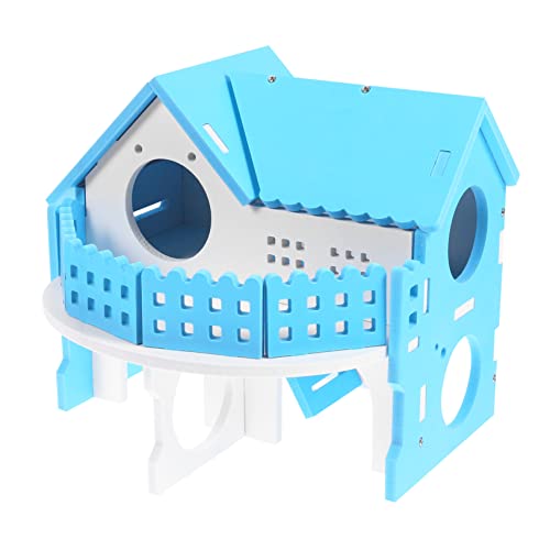 VILLFUL Hamsterversteck Doppelschichtig Villa Lustiges Spielhaus Bequemes Nest Aus PVC für Gesunde Hamster von VILLFUL