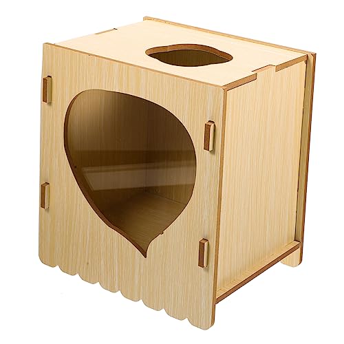 VILLFUL Hamsterversteck Spielzeug für Haustiere Kleintierversteck Rennmaus Spielkäfig Hamster Spielzeug hamsterspielzeug Spielzeuge Designkäfig aus Holz kreatives Hamsterhaus hölzern von VILLFUL