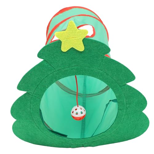 VILLFUL Katze Weihnachten Tunnel Spielzeug Kätzchen Tunnel Spielzeug Weihnachten Baum Stil Interaktive Pet Tube Spielzeug von VILLFUL