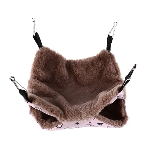 VILLFUL Haustier Hamster diao Haustierkäfig-Hängematte Plüsch-Hamster-Hängematte Papageienbett Vogelnisthaus hamsterbett Hamster schaukel Haustierbett Plüsch Hängematte Polyester Rosa von VILLFUL