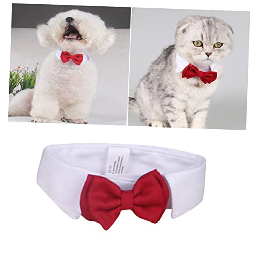 VILLFUL Katzenhalsband Hamsterbad Toilette Urlaub Hundehalsband Bowknot Weihnachtssto Weihnachtskrawatten Haustierzubehör Katzenschleifenhalsband Halloween binden Hündchen Geschenk Weiß von VILLFUL