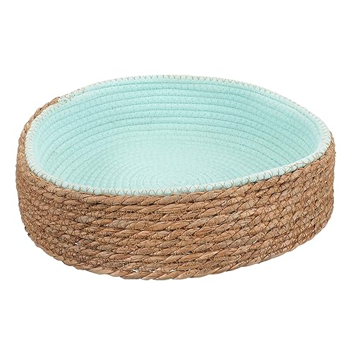 VILLFUL Haustierbett aus Rattan Katzenbett Hundebett grasmatten Grasgeflecht Haustierbett hundskrippln cat Bed Zwinger Haustier Katzennest Haustierkatzenhausbett Katze couchbett Grasweide von VILLFUL