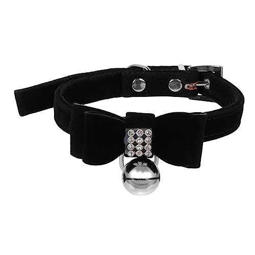 VILLFUL Haustierhalsband kleines Katzenhalsband Strass Glockenhalsband für Kragen tierkostüme pet Supplies Glockenhalsband für Welpen für Haustiere Samtstoff von VILLFUL