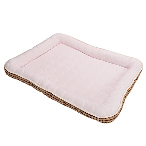 VILLFUL Haustiermatte große Hundeunterlagen Welpenbett selbstkühlendes hundebett Heimtierbedarf kühlmatten für Haustiere Dog beds dogbed Schlafbett für Welpen Hund kühlmatte Baumwolle Rosa von VILLFUL