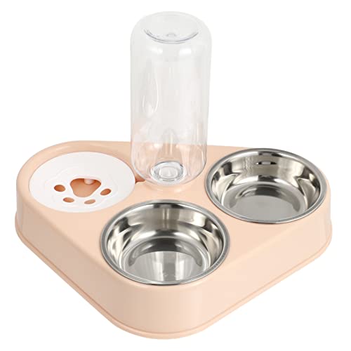 VILLFUL Haustiernapf aus Edelstahl pet fopet wasserstation Hundenapf aus Edelstahl Welpenwasser pet Feeder pet Water Bottle Haustierflasche Automatischer Wasserspender für Katzen pp Rosa von VILLFUL