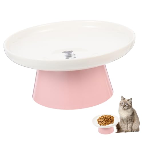 VILLFUL Hohe Katzen Schale Katzenzubehör Erhöhte Hundenäpfe Welpen-Kit pet Water Bowl katzenfutter schüssel Katzennäpfe Katzennapf Heimtierbedarf Welpenfutterstation für Haustiere Keramik von VILLFUL