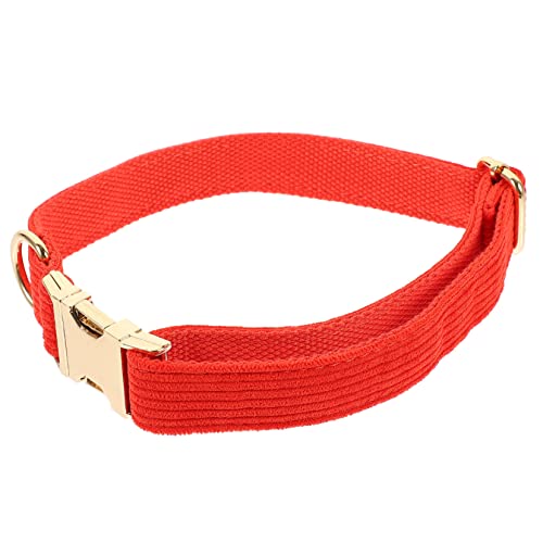 VILLFUL Hundehalsband Sportdekor Halsband für Hund konferenz kontagion Ferie Halskette weihnachtsdeko Haustierzubehör Welpenhalsband aus Stoff draussen Halskreis Kürbis schmücken Tuch rot von VILLFUL