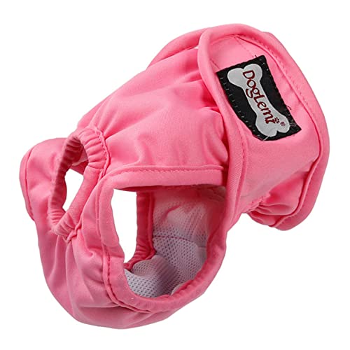 VILLFUL Hygienewindeln für Hunde Hygienehosen für Hunde waschbare Unterhosen für Haustiere Kleider Unterwäsche elastische Haustierhose Windeln für Hündinnen Elastizität Haustierhosen Rosa von VILLFUL