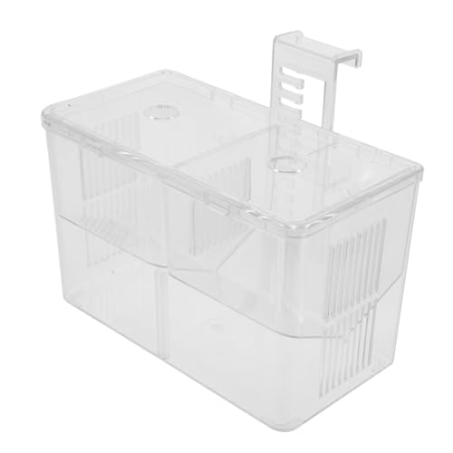 VILLFUL Kasten Inkubationsbox Garnelen Zuchtbecken Zuchtteiler für Aquarien Aquarienfische Fischbrutkiste Fischzuchtaquarium Inkubatoren Separator Betta-Aquarium mit Trennwand Acryl von VILLFUL