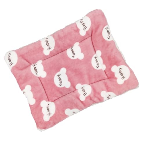 VILLFUL Katzendecke Plüsch Hundeunterlage Hundematte Hundebett Ruhekissen für Hunde Animal Polster haustierdecke Schlafmatten verdickte Haustierunterlage Boden schlafmatte Polyester Rosa von VILLFUL