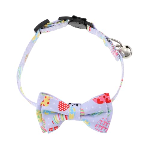 VILLFUL Katzenhalsband zarte Katzenschleife Haustier Osterhund welpen zubehör Polyester-Kätzchen-Schleife verschleißfester Cat Bowknot die Katze schmücken Krawatte Violett von VILLFUL