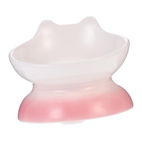 VILLFUL Katzennapf katzennäpfe tilty Bowl pet Supplies cat Bowl katzenschalen Erhöhter Katzenfutterspender Hündchenfutter Hundenäpfe Futternapf für Hunde Futternäpfe für Hunde Keramik Rosa von VILLFUL