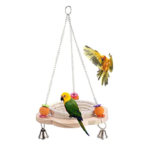 VILLFUL Kletterspielzeug für Vögel Kauspielzeug Zubehör für Vogelkäfige kleintierspielzeug Toys for small Animals Lustiges Papageien-Schaukelspielzeug Interessantes Vogelzubehör Bambus von VILLFUL