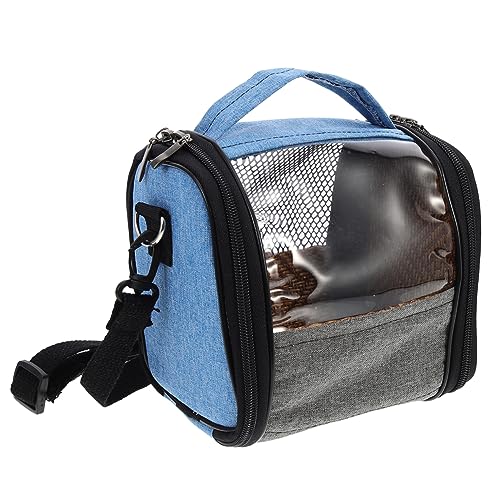 VILLFUL Papagei Aus Tasche Rattenzubehör Für Den Käfig Outdoor-zubehör Reisekäfig Für Papageien Transparente Tragetasche Für Papageien Reise-Einkaufstasche Papageientaschenkäfig Blue Stoff von VILLFUL