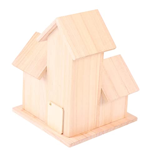 VILLFUL Zimmer Vogel handgefertigtes Vogelnest Meise Vogel aus Holz Papageienhaus vogelhaus Vogelnest aus Holz Vögel Zubehör der Vogel das Vogelnest Ornament Bambus von VILLFUL