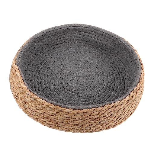 VILLFUL Rattan Haustierbett, Rattan Gewebtes Haustierbett, Haustier Schlafbett, Modernes Hundebett, Haustier Katzenhausbett, Schlafendes Katzenhaus, Bequemes Haustiernestbett, von VILLFUL