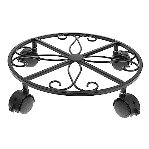 VILLFUL Rollender Pflanzenständer Rolling Art Storage Rack Iron Pots Flower Base Pot Holder Stand Balkoning Flowerpot Plant Rollbarer Blumentopfhalter von VILLFUL