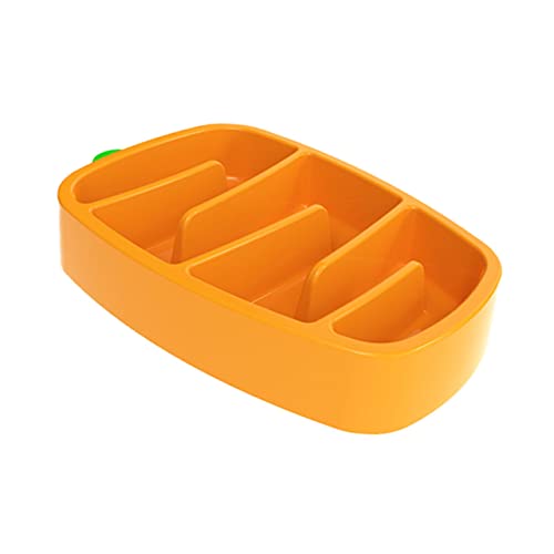 VILLFUL Slow-Food-Bowl pet Supplies pet Bowl Hunde Training Welpenzugversorgung Welpe-Zug-Schüssel Haustiere Hundenapf Futternapf für Welpen Anti-Fall-Welpenfutterautomat Melamin Orange von VILLFUL