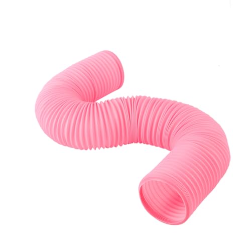 VILLFUL Langlebiges Material Haustier-Hamstertunnel Spielzeugzubehör 10 cm rosa Rohr 1 m Länge für Indoor-Spaß von VILLFUL