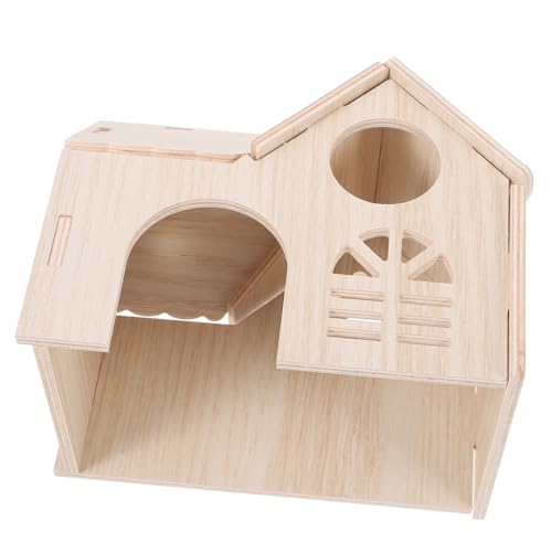 VILLFUL Ausweichhaus aus Holz für Hamster Meerschweinchen Versteck dekoratives Schlafhaus Kletterspielzeug robust und verschleißfest für Haustiere von VILLFUL