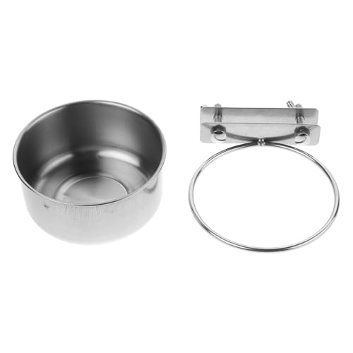 VILLFUL Wandmontierter Hundenapf Welpen Wassernapf Tierfutter Wassernapf Hundekäfig Wassernapf Vogelkäfig Wasserspender Vogelkäfig Futterspender Edelstahl Hundenäpfe Hundekäfig von VILLFUL