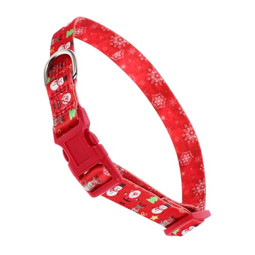 VILLFUL Weihnachtshalsbänder Für Kleine Hunde Weihnachten Haustierhalsband Kleines Hundehalsband Weihnachtshundedekoration Rentier Hundehalsband Weihnachtskatzenhalsband Polyester von VILLFUL