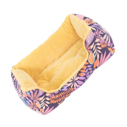 VILLFUL Pet Nest Comfort Short Plüsch Pad Non Bottom Stilvolles Muster Einfach Zu Waschen Für Katzen Hunde Bett von VILLFUL