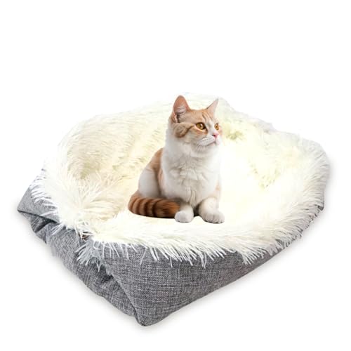 Katzenbett, Katzenbett, Hundebett, Kätzchen, Kissen, Hundekissen, abnehmbar, waschbar, Katzenmatte zum Schlafen (15,7 x 10,2 x 5,1 Zoll) von VINGVO