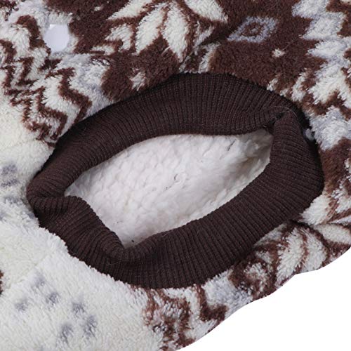 VINGVO Haustier Katze Kostüm, niedlich Haustier Winterkleidung Kapuze Design Schneeflocke Kleidung Haustier Hund Winterkleidung, für alle Katze alle Hund(16 Yards) von VINGVO