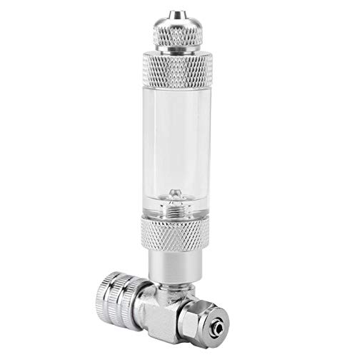 VINGVO Nadelventil, Edelstahl Nadelventil 1 Stück CO2 Blasenzähler, Aquarium System Glänzend und CO2 Regulator Nadelrückschlagventil für Aquarienfische(Double-Head Micro Valve + Check Bubble) von VINGVO