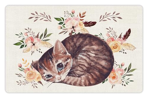 VINILIKO, wasserdichte Matte für Futternapf für Haustiere, Sweet Cat 48 x 75 cm von VINILIKO