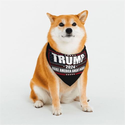 Trump 2024 Hunde-Bandanas, lustiges Trump-Hunde-Bandana, Trump-Bandana für Hunde, Sommer-Haustier-Hundeschal von VINPHISH