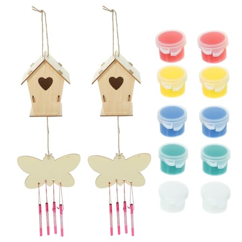 VINTORKY 1 Set Graffiti DIY Holz Vogelhaus Set Outdoor Kinder Zeichnung Vogel Nest von VINTORKY