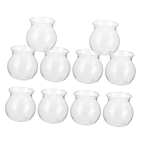 VINTORKY 10 Stück Mikro Landschaftsflasche Mini Vase Mikro Landschaftspflanzer Sukkulenten Pflanzgefäß Wasserpflanzvase Avocado Knospenvase Vasen Landschaftsbehälter Kunststoff von VINTORKY