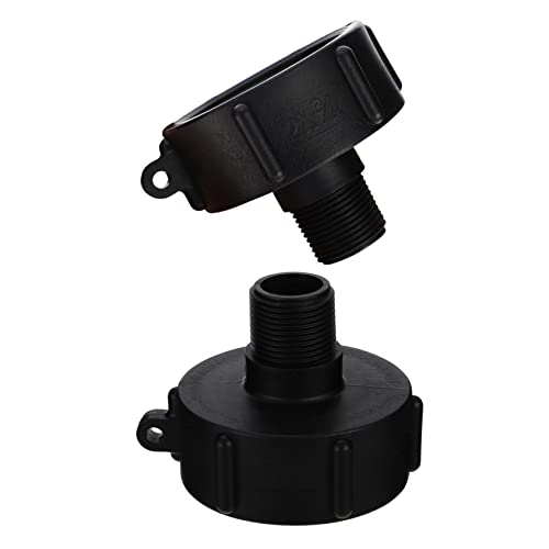 VINTORKY 2 Stück IBC Tankadapter Mit Auslaufhahn Wassertank Anschlussstücke Für IBC Container Ideal Für Regenwasser Nutzung Einfaches Befüllen Von Gießkanne Und Fässern von VINTORKY