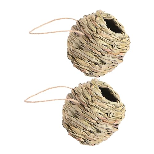 VINTORKY 2pcs Hand Woven Vogel Stroh Nest Vogel Käfig Nistplatz Für Papageien Finken Kolibri Garten Hof von VINTORKY