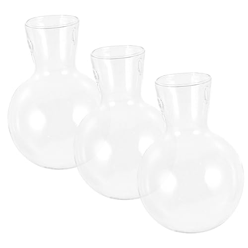 VINTORKY 3er Set Hydroponische Glasvase Mit Holzrahmen Transparente Hängende Pflanzgefäße Für Hydroponik Ideal Für Moderne Wohnzimmer Deko Und Pflanzenanbau von VINTORKY