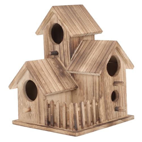 VINTORKY Boden Vogelfutterhaus Vogelhaus Reetdach Nisthütte Für Vogelsittiche Nester Bird Feeder Futterhaus Vögel Vogelhaus Zum Aufhängen Eichhörnchenhaus Im Freien Sittich Versorgung von VINTORKY