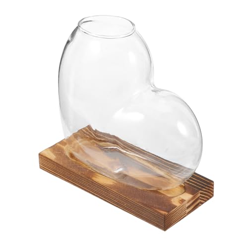 VINTORKY Hydroponische Vase Blumenvase Wasserflaschenvasen Behältertank Vase Bürovase Hausvase Ziervase Container Können Vasen Panzern Wasserpflanzenvase Grüne Vase Glas Transparent von VINTORKY